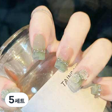 네이처스파머 컬렉션 네일팁 24p 세트 Z-114, 풀잎 동백이, 5세트