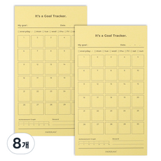 PAPERIAN 目標追蹤器 30天便條紙, 黃色, 8個