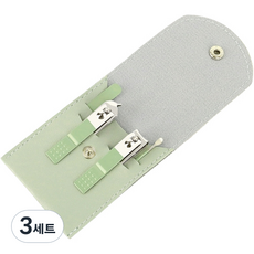접이식 가죽 가방 + 휴대용 손톱깎이 4종 세트, 그린, 3세트