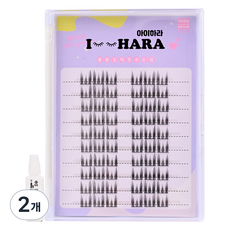 아이하라 대용량 샤인 속눈썹, 2개, 블랙