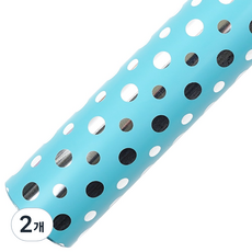 솔로몬샵 코코 더블도트 비닐롤포장지 대 17m, 블루, 2개