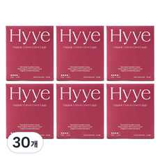 혜 유기농 순면커버 생리대 날개형, 대형, 12개입, 30개