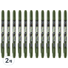 Lineplus OHP筆 1mm 水性筆MB 3.0mm, 黑色, 2個