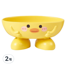 쏙쏙채움 물빠짐 비누받침 러버덕옐로우 20 x 10 cm, 혼합색상, 2개