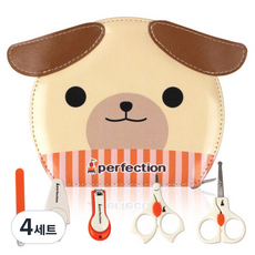 perfection 安全裝置指甲剪5件組, 象牙白 + 橘色, 4套