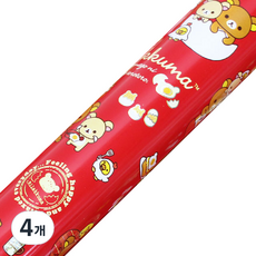 리락쿠마 증착롤 포장지 중 37.5cm x 12m, 레드, 4개