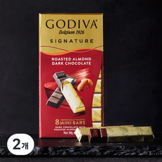 고디바 시그니쳐 로스티드 아몬드 다크 초콜렛 미니바 8p, 90g, 2개