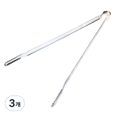 코코렉스 악어 바베큐 집게 40cm, 스텐실버, 3개