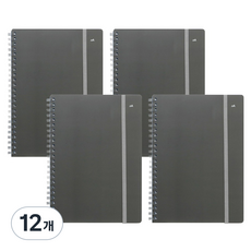 더블에이 세로 스트링 철취 스프링 노트 A5, 다크그레이, 12개