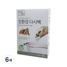 요리를그리다 친환경 다시백 M, 70개입, 6개
