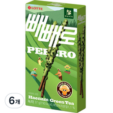 LOTTE 樂天 PEPERO 綠茶巧克力棒, 6盒, 37g