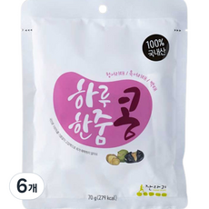 잔다리 하루한줌 볶음콩 영양 간식 5p, 70g, 6개