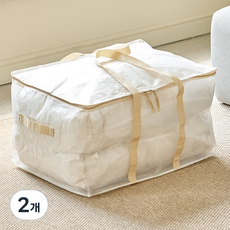 Modern House 防水衣物棉被整理大容量收納袋 XL, 2個, 象牙白