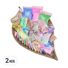 Sweet Slime 史萊姆材料珠飾零件45種套組, 2套, 混合顏色