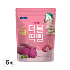 베베쿡 처음먹는 더블떡뻥, 6개, 30g, 백미 + 고구마 혼합맛