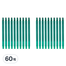 문구담 미니 돌돌이 색연필 초록, 1색, 60개