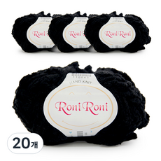 필립섬유 쎄비 로니로니 뜨개실 80g, 12 검정, 20개