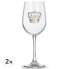 퀸스주얼 큰왕관 와인잔 스템포함, 2개