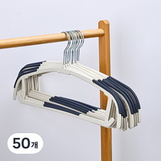 solve living 第2代 高級款防肩角無痕防滑衣架, 50個, 藍色