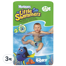 하기스 리틀 스위머스 팬티형 수영장기저귀 남여공용, 36매, 중형(M)