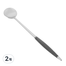 백산 국산 몽블랑 큐티 커트러리 롱스푼 LS 20cm, 그레이, 2개
