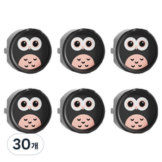 貓頭鷹插座安全蓋, 黑色, 30個