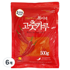 BokineMeokgeori 中國產細辣椒粉 普通辣味 辣炒年糕醬料用, 500g, 6個