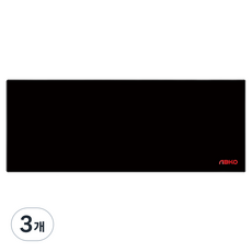 ABKO 簡約防滑生活防水電競長桌墊 3mm, 黑色, 3個