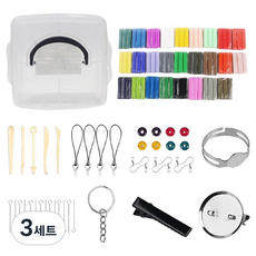 투데이리빙 26색 폴리머클레이 키트 + 보관 케이스 세트 CD_OAT_AL039Q, 혼합색상, 3세트