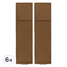 미소로운 다이어리 볼펜 홀더 L 18 x 4.5 x 0.5 cm, 브라운, 6개