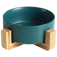 毛皇上 木架陶瓷碗 大 15.5cm, 1個, 綠色