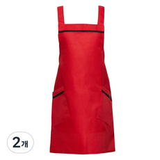 UNISTORE H型斜口袋圍裙, 2個, 紅色