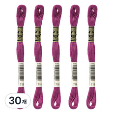 브랜드얀 DMC 25번 면사 자수실, 718번, 30개