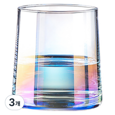 몬드스팟 유리 고급 호텔 욕실 양치컵 YY57304, 오로라, 3개