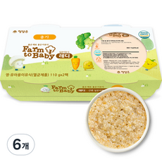 팜투베이비 레디 실온이유식 중기, 미역채소두부죽, 110g, 6개