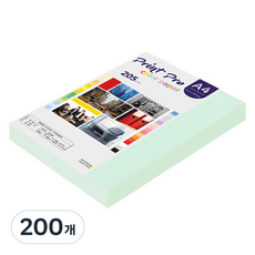 종이문화 프린트 프로 두꺼운 칼라복사지 No 14 블루 205g, A4, 200개