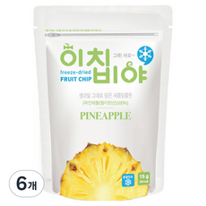 이치비야 동결건조 과일칩 파인애플, 15g, 6개