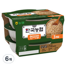Nonghyupsikpum 飯心 韓國農協 玄米飯, 6個, 180g