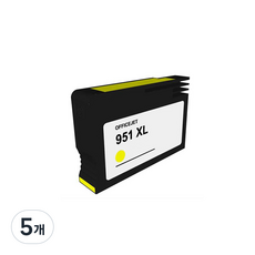 토너피아 HP951XL 대용량 호환잉크 CN048AA, 노랑, 5개