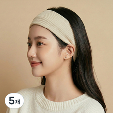 라라듀 탄성 스포츠 헤어밴드, 베이지, 5개