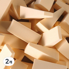 블루무역 대용량 메이크업 삼각퍼프 100p, 2개, 스킨