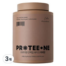 프로티원 단백질쉐이크 커피맛, 490g, 3개