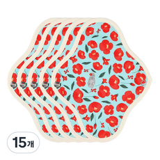 위즐리 면생리대 제주동백, 중형, 1개입, 15개