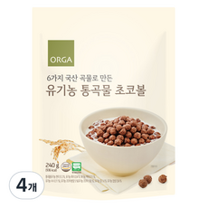 올가홀푸드 유기농 통곡물 초코볼, 240g, 4개