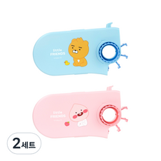 카카오프렌즈 리틀 핸디 테이프 디스펜서 2종 세트, 라이언, 어피치, 2세트