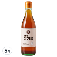 감동식탁 통참깨 참기름, 5개, 350ml