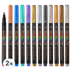동아피엠에스 메탈 수성마카펜, 2개, 12색