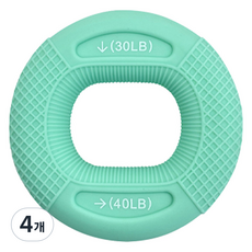 루아즈 듀얼형 실리콘 악력기 15~20kg, 민트, 4개