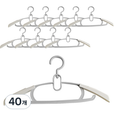솔브리빙 아동용 길이조절 옷걸이, 그레이, 40개