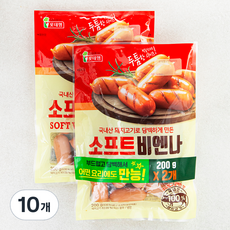 롯데햄 소프트 비엔나 소시지, 10개, 200g